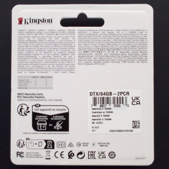 KINGSTON TECHNOLOGY DataTraveler Exodia  2 X 64GB USB 3.2 GEN 1 Compliant - Picture 2 of 3